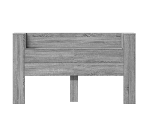 Cabecero de cama con LED gris Sonoma 180x16,5x103,5 cm