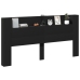 Cabecero de cama con LED negro 200x16,5x103,5 cm