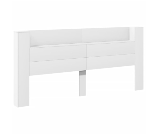 vidaXL Cabecero de cama con LED blanco 220x16,5x103,5 cm