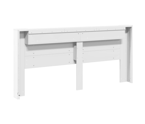 vidaXL Cabecero de cama con LED blanco 220x16,5x103,5 cm