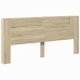 Cabecero de cama con LED roble Sonoma 220x16,5x103,5 cm