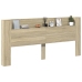 Cabecero de cama con LED roble Sonoma 220x16,5x103,5 cm