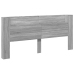 Cabecero de cama con luz LED gris Sonoma 220x16,5x103,5 cm