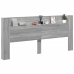 Cabecero de cama con luz LED gris Sonoma 220x16,5x103,5 cm