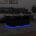 Mesa de centro con luces LED negro 90x49x40 cm