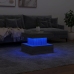 vidaXL Mesa de centro con luces LED gris Sonoma 50x50x40 cm