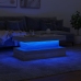 Mesa de centro con luces LED gris Sonoma 90x50x40 cm