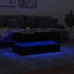 Mesa de centro con luces LED negro 90x50x40 cm