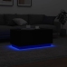 Mesa de centro con luces LED negro 90x50x40 cm