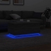 Mesa de centro con luces LED gris Sonoma 90x50x40 cm