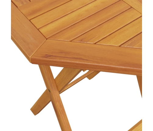 Mesa de jardín plegable madera maciza de acacia Ø60x75 cm