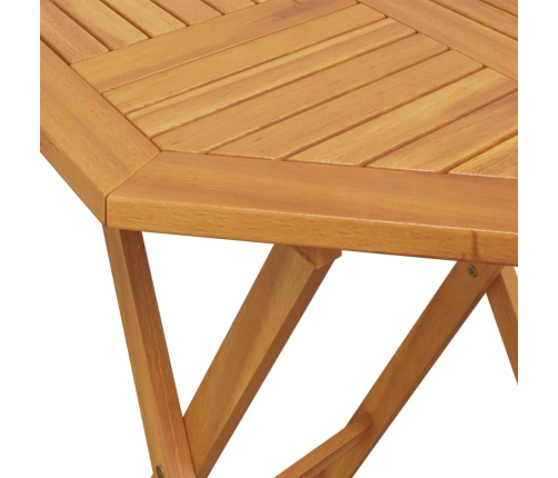 Mesa de jardín plegable madera maciza de acacia Ø70x75 cm