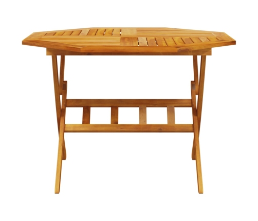 Mesa de jardín plegable madera maciza de acacia Ø110x75 cm