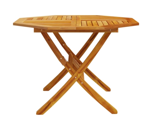 Mesa de jardín plegable madera maciza de acacia Ø110x75 cm