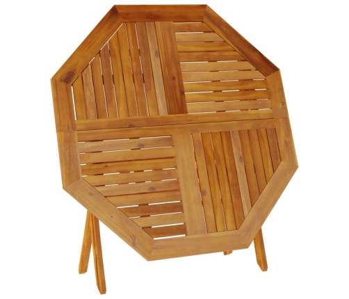 Mesa de jardín plegable madera maciza de acacia Ø110x75 cm