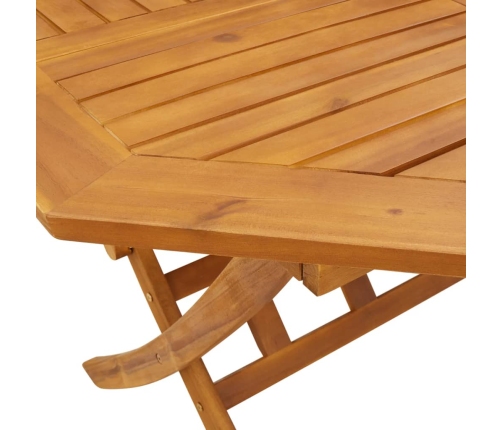 Mesa de jardín plegable madera maciza de acacia Ø110x75 cm