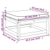 Taburete de jardín con cojines madera maciza de acacia