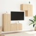 Muebles de TV de pared 4 pzas madera de ingeniería roble Sonoma