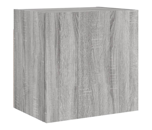 vidaXL Muebles de TV de pared 4 pzas madera de ingeniería gris Sonoma