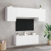 Muebles de TV de pared 6 piezas madera de ingeniería blanco