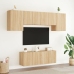 Muebles de TV de pared 6 pzas madera de ingeniería roble Sonoma