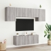 Muebles de TV de pared 6 pzas madera de ingeniería gris Sonoma