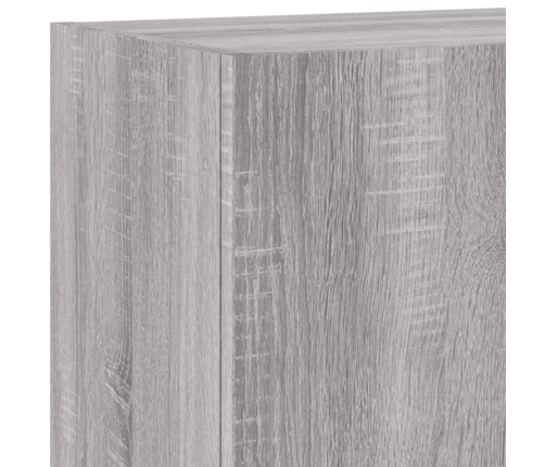 Muebles de TV de pared 6 pzas madera de ingeniería gris Sonoma