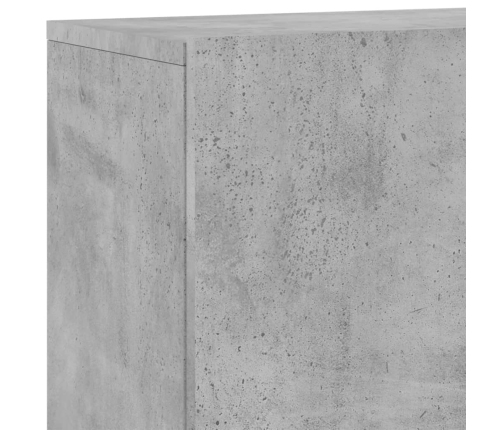 Muebles de TV de pared 5 pzas madera ingeniería gris hormigón