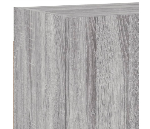 Muebles de TV de pared 6 pzas madera de ingeniería gris Sonoma