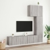 Muebles de TV de pared 5 pzas madera de ingeniería gris Sonoma