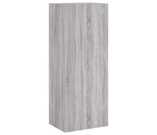 Muebles de TV de pared 5 pzas madera de ingeniería gris Sonoma