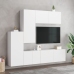 Muebles de TV de pared 5 piezas madera de ingeniería blanco