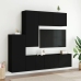 Muebles de TV de pared 5 piezas madera de ingeniería negro