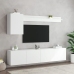 Muebles de TV de pared 5 piezas madera de ingeniería blanco