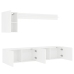 Muebles de TV de pared 5 piezas madera de ingeniería blanco