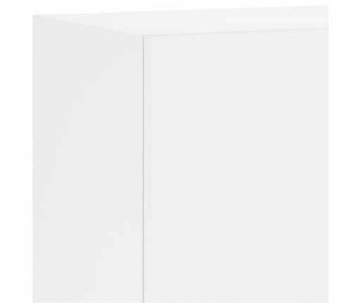 Muebles de TV de pared 5 piezas madera de ingeniería blanco