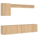 Muebles de TV de pared 5 pzas madera de ingeniería roble Sonoma