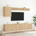 Muebles de TV de pared 5 pzas madera de ingeniería roble Sonoma