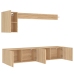 Muebles de TV de pared 5 pzas madera de ingeniería roble Sonoma