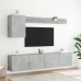 Muebles de TV de pared 5 pzas madera ingeniería gris hormigón