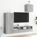 Muebles de TV de pared 4 pzas madera de ingeniería gris Sonoma