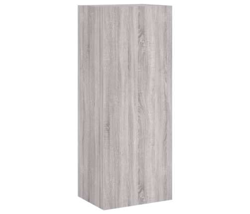 Muebles de TV de pared 4 pzas madera de ingeniería gris Sonoma