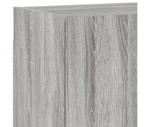 Muebles de TV de pared 4 pzas madera de ingeniería gris Sonoma