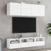 Muebles de TV de pared 5 piezas madera de ingeniería blanco