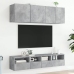 Muebles de TV de pared 5 pzas madera ingeniería gris hormigón