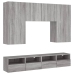 Muebles de TV de pared 5 pzas madera de ingeniería gris Sonoma