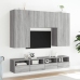 Muebles de TV de pared 5 pzas madera de ingeniería gris Sonoma