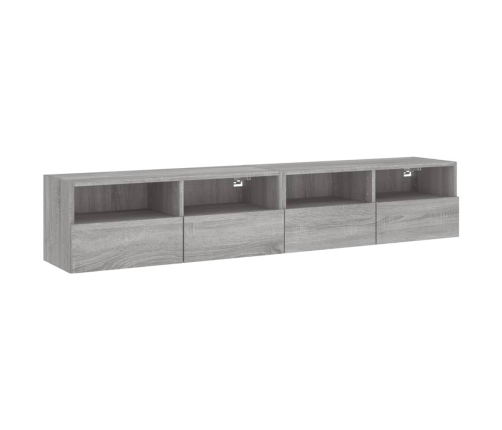 Muebles de TV de pared 5 pzas madera de ingeniería gris Sonoma