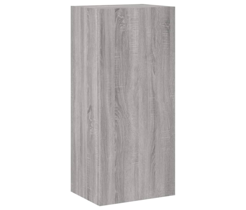 Muebles de TV de pared 5 pzas madera de ingeniería gris Sonoma