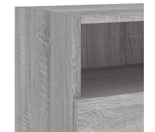 Muebles de TV de pared 5 pzas madera de ingeniería gris Sonoma